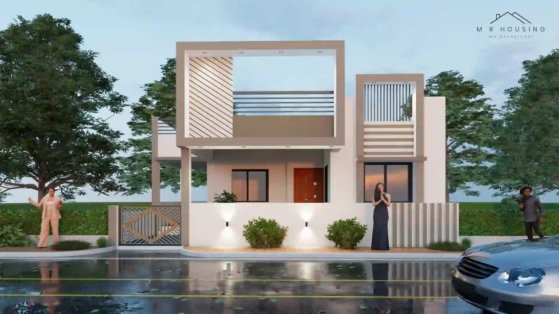 single floor house design with open stair